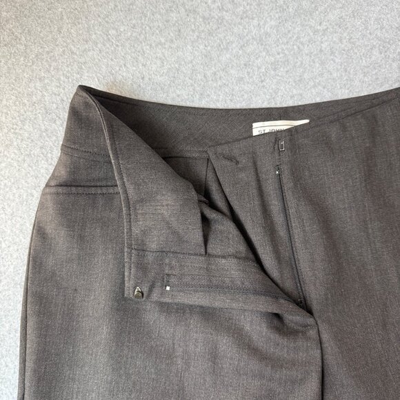 St. John Sport Womens Charcoal Gray Trousers Pants Straight Leg Office Size 8 - Picture 7 of 13